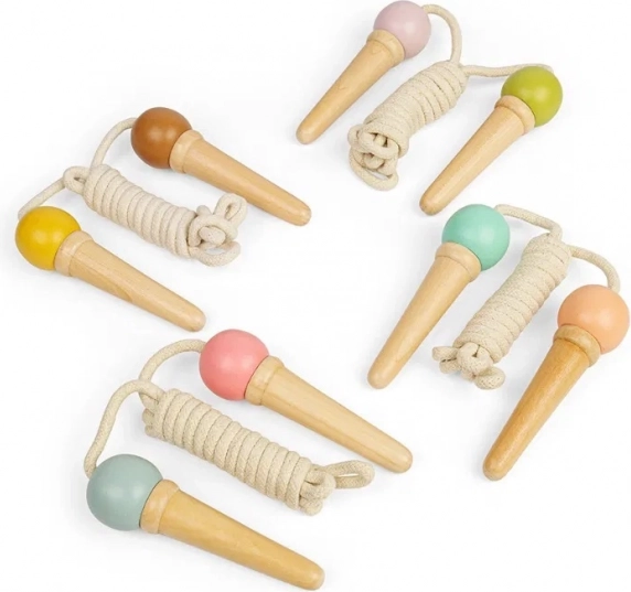 Bigjigs Toys springtouw voor kinderen met houten handvatten