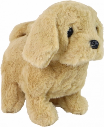 Interactief lopende blaffende speelgoedhond beige