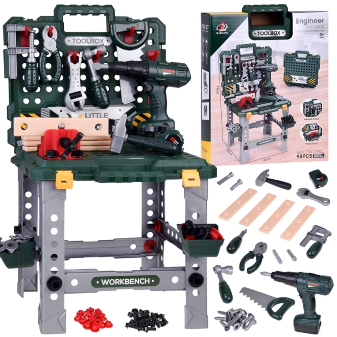 Kindergereedschapsset met accuboormachine