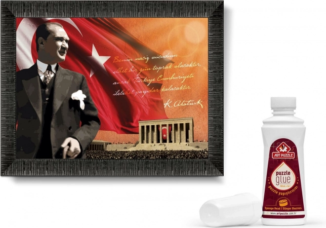ART PUZZLE Puzzel met lijst en lijm 3-in-1 1000 stukjes – Atatürk en Anıtkabir