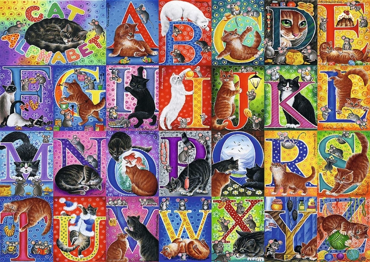 puzzel 500 stukjes – kattenalfabet Trefl