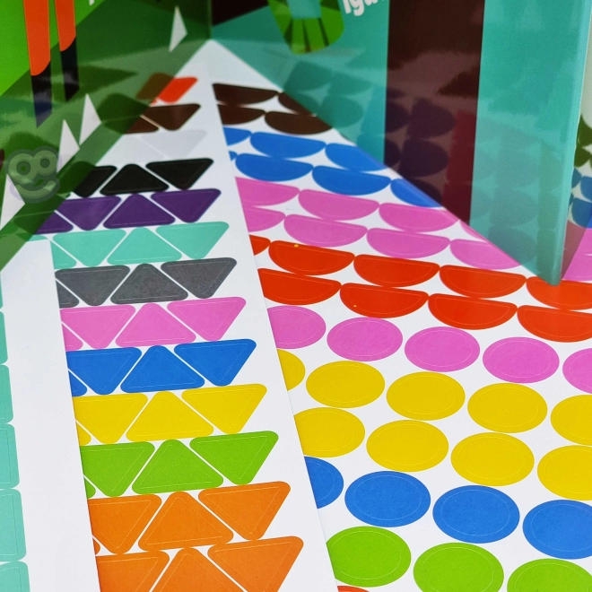 Geometrische stickers dieren Woopie voor creatieve educatie