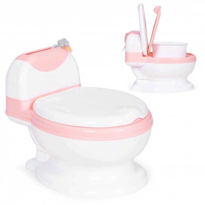Toiletpot met uitneembare inzet, gesloten kinder wc-bril en borstel ECOTOYS