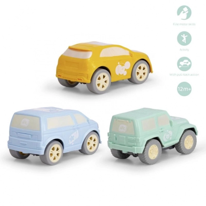 Cozy Friends mix van 3 soorten speelgoedauto's
