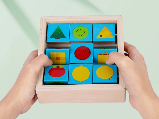 Educatieve houten blokjespuzzels met afbeeldingen