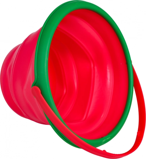 Opvouwbare emmer die ruimte bespaart