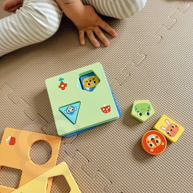 Montessori puzzel vormen en kleuren met dierfiguren
