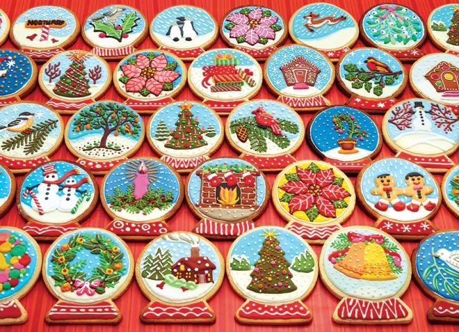 Puzzel COBBLE HILL Kerstkoekjes in de vorm van sneeuwvlokken – 1000 stukjes