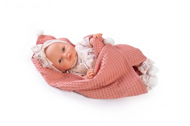 Antonio Juan 14258 BIMBA - knipperende babypop met geluiden en zacht stoffen lichaam - 37 cm