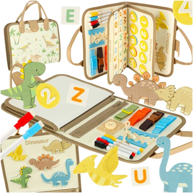 Montessori sensorische koffer met dinosaurussen