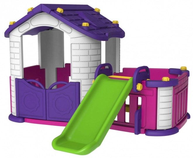 Grote kinderhuisje met veranda 5in1 paars
