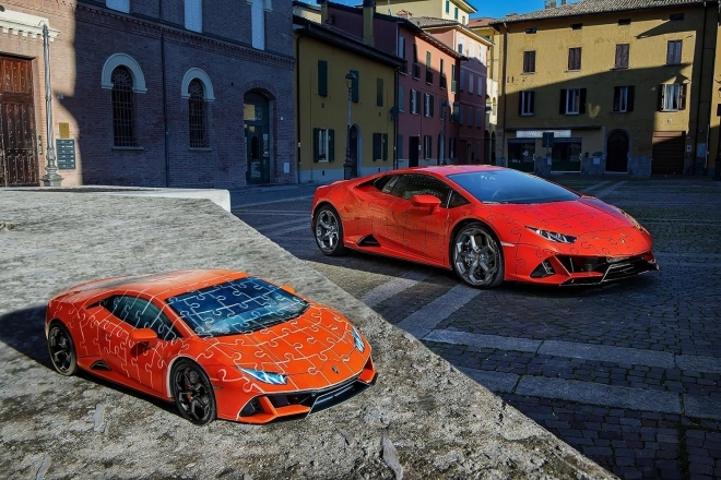 Puzzel 108 stukjes 3D Voertuigen Lamborghini Huracan Evo Arancio