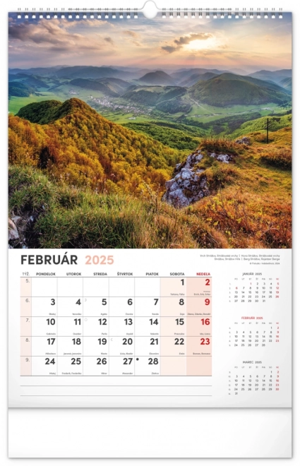 Wandkalender Ons Slowakije 2025, 33 × 46 cm
