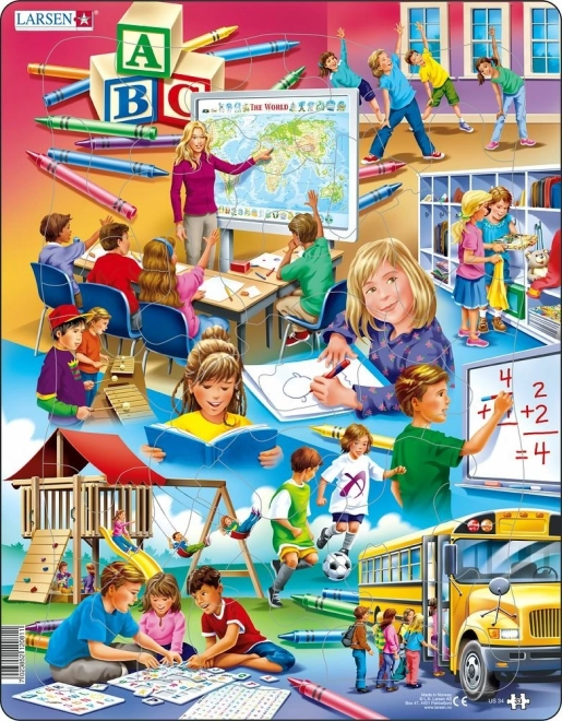 LARSEN puzzel School 33 stukjes