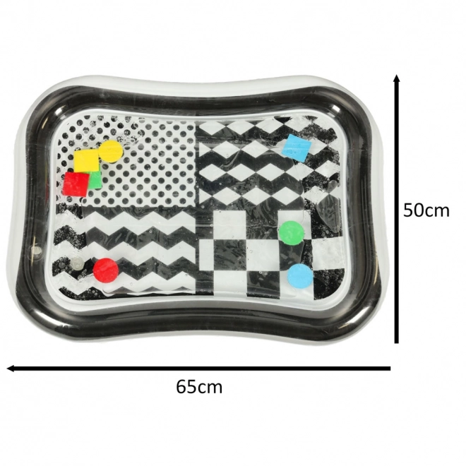Baby watermat met contrasterende zwart-wit patronen