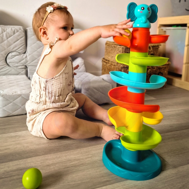 Spirale knikkerbaan voor peuters