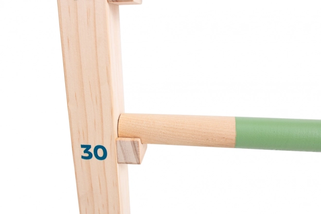 Houten atletiek hindernis voor springtraining