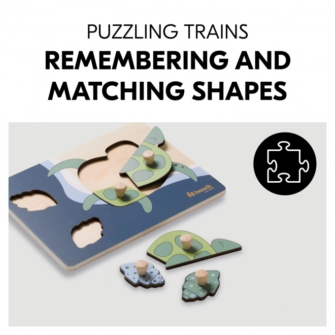 Houten puzzel - schildpad