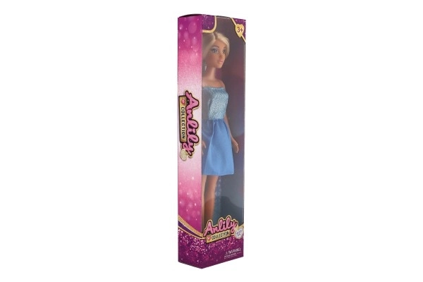 Pop Anlily in glinsterende jurk plastic 30cm 4 kleuren in doosje 8x32x5cm 12st in doos