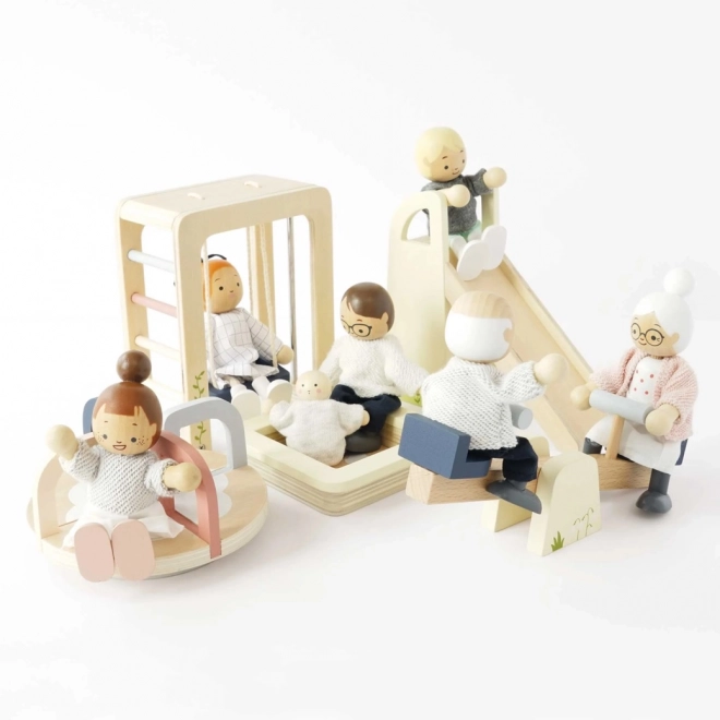 Set van buitenspeeltuin voor poppen