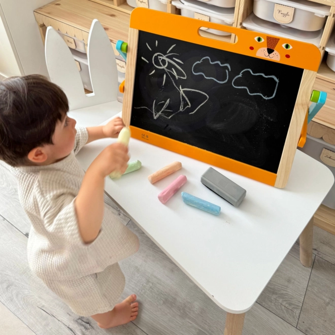 Tooky Toy Magnetisch en Krijt Kinderbord 2-in-1