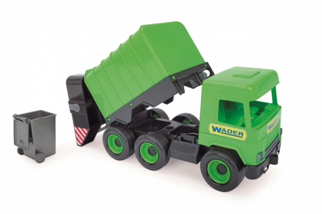 Wader Groene vuilniswagen in doos 42cm