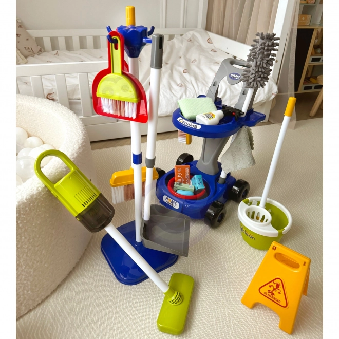 Schoonmaak Trolley XXL 3in1 voor kinderen 29 st Blauw