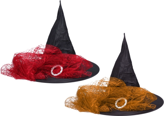 Carnavals-heksenhoed 38 × 33 cm