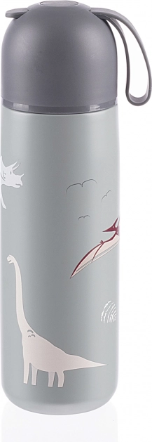Thermosfles voor vloeistoffen met siliconen houder 400 ml, Dino