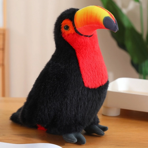 Pluche speelgoed toekan rood 20 cm