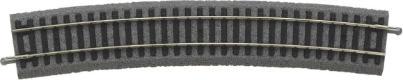 Piko bochtspoor R9 met ballastbed