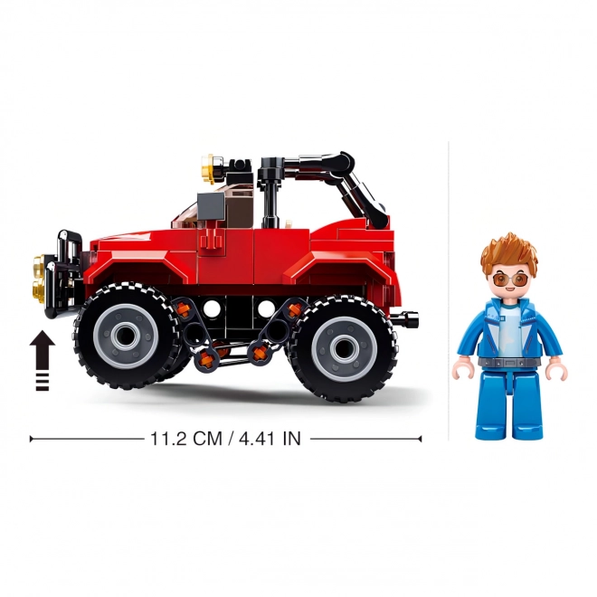 Sluban Town M38-B0902 Jeep rood
