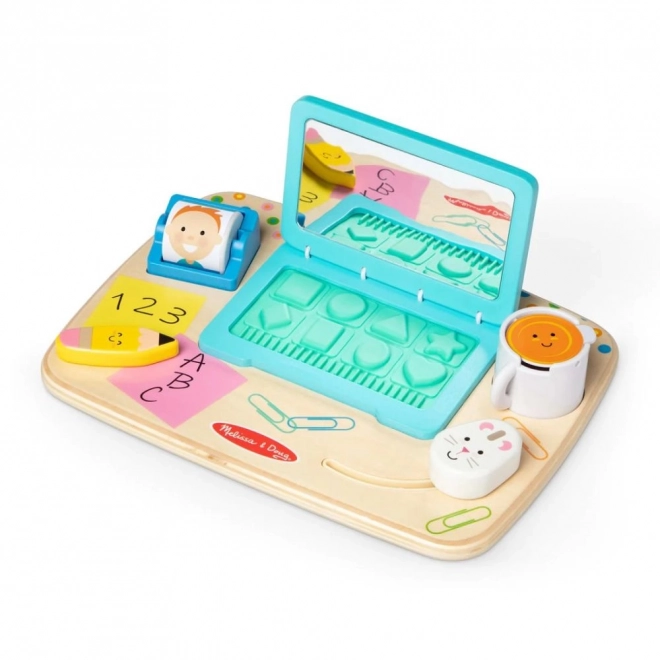 Houten educatieve laptop