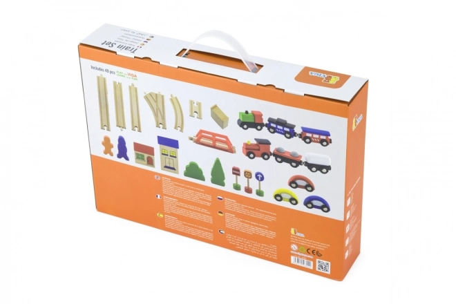 Viga Houten Treinset 49 stuks