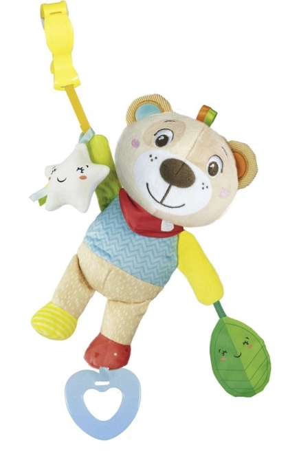Pluche teddybeer met clip Clementoni Baby