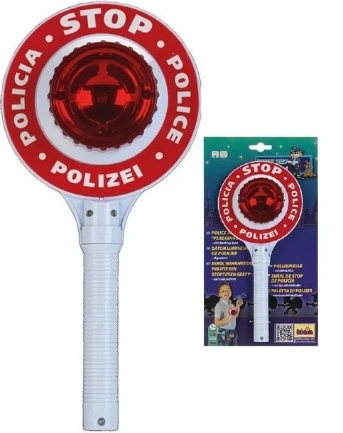 Politie doelbord op batterijen