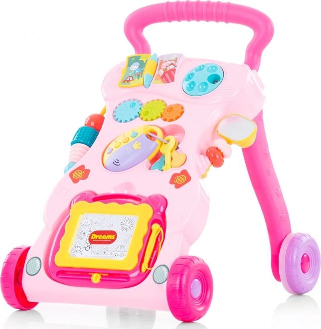 Interactieve loopwagen Funny – Roze