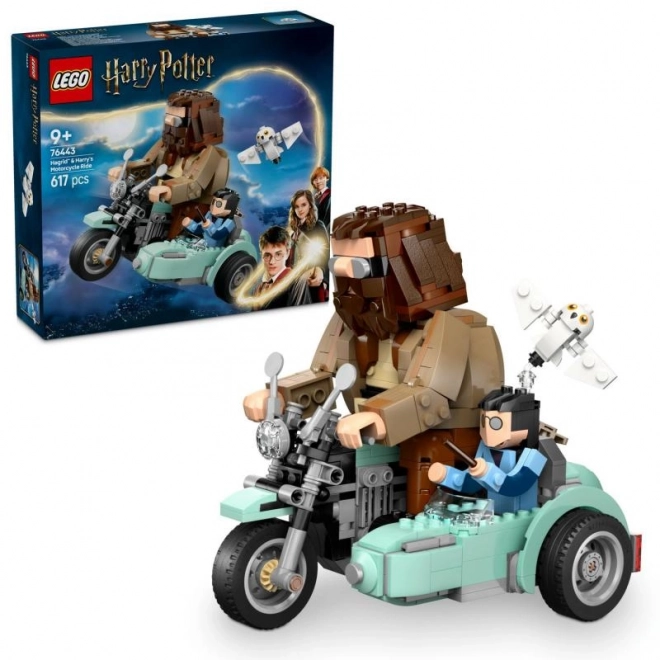 Motorrit met Hagrid en Harry
