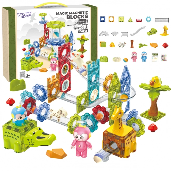 Magnetische bouwset Regenboogbaan Kinderparadijs 104 stuks