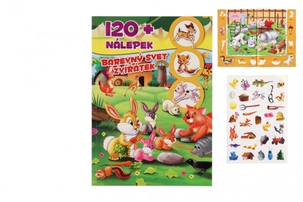 Boek Kleurrijke Wereld van Dieren met Stickers