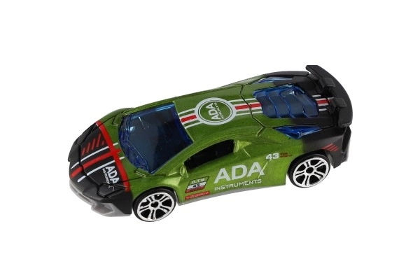 Auto sport 6st metalen/kunststof 8cm met vrije loop in doosje 10,5x27,5x4cm