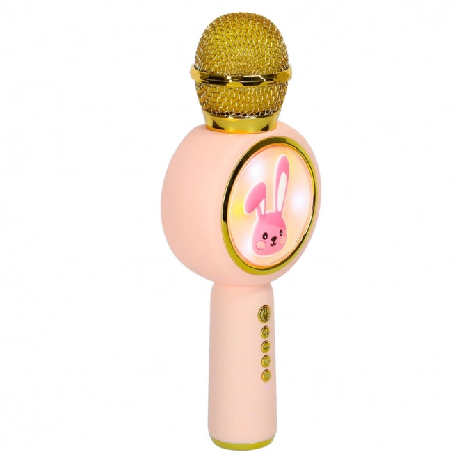 Draadloze microfoon voor karaoke bunny roze