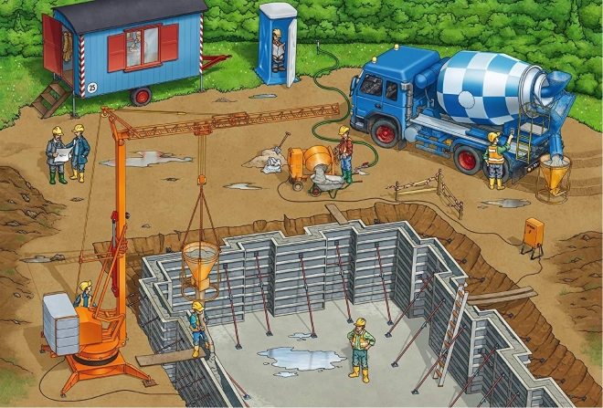 SCHMIDT Puzzel Op de Bouwplaats 3x24 stukjes