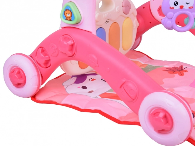Roze educatieve mat speelgoed voor baby's 3-in-1