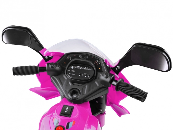 Kinder sportmotorfiets met kleurrijke LED verlichting – Roze