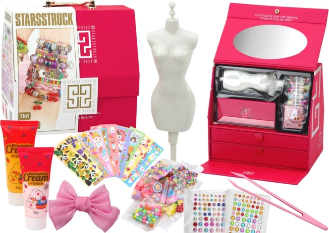 Creatieve cosmetische koffer voor het maken van stijlen en accessoires