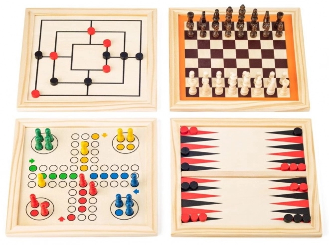 Spelset in houten doosje