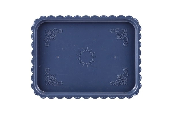 Set van servies en voedsel met dienblad in zak 22x30cm