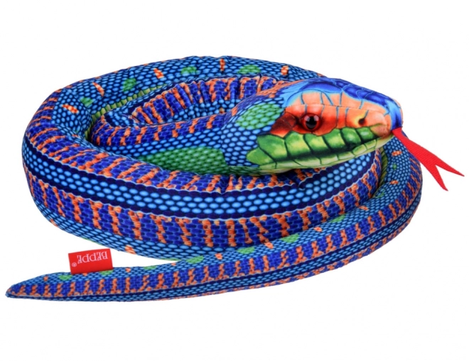 Realistische pluchen speelgoed blauwe slang 180cm