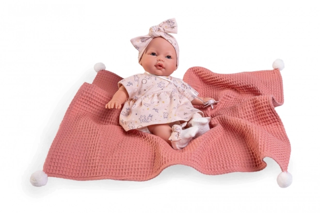 Antonio Juan 14258 BIMBA - knipperende babypop met geluiden en zacht stoffen lichaam - 37 cm